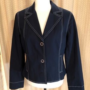 Navy Liz Claiborne cotton jacket, sz L